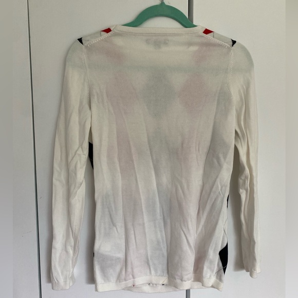 Tommy Hilfiger Red White & Navy Argyle Sweater - Picture 2 of 4